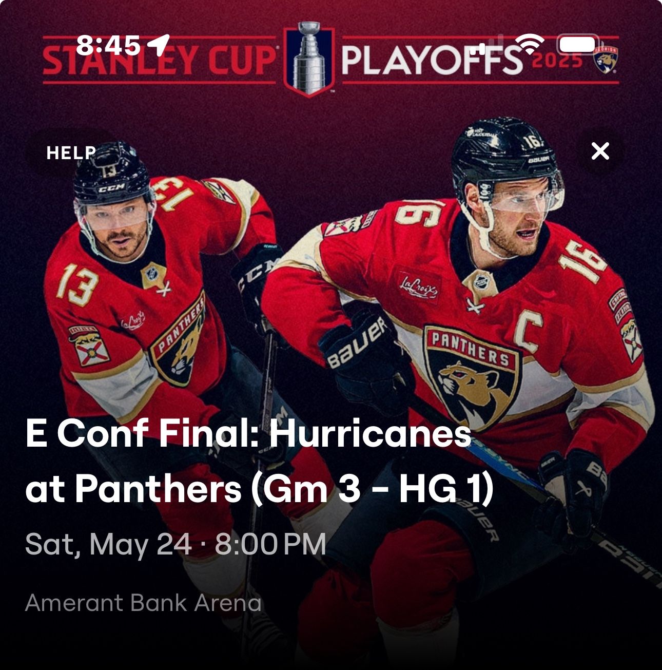 Panthers Game 3 Stanley Cup Playoffs