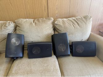 BUNDLE OF 4 - Nxg Pro Series Model Nx-pro6000b outdoor speakers With Installation Brackets