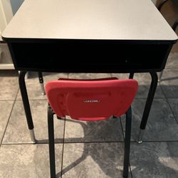 Child’s School/Home Desk With Storage And Lifetime Chair