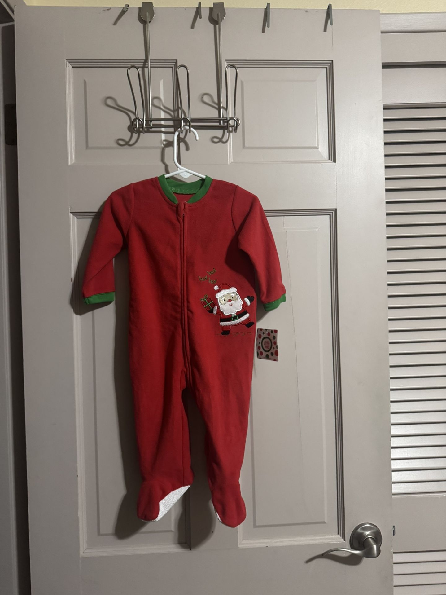 Little Me Blanket Holiday Santa Sleeper Footie Pajamas NWT  Size 12 Months