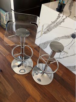 Acrylic counter/bar stools adjustable height