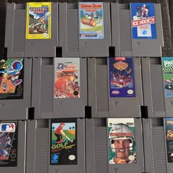 Massive NES Sports Game Lot: Baseball Stars, Ice Hockey, Golf + More!