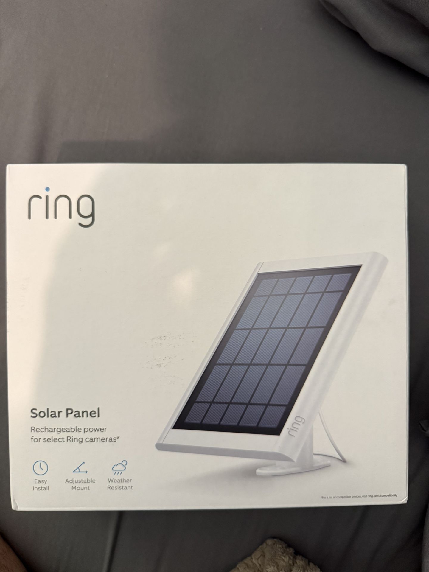 Solar Panel For Ring NEW IN BOX SEALED
