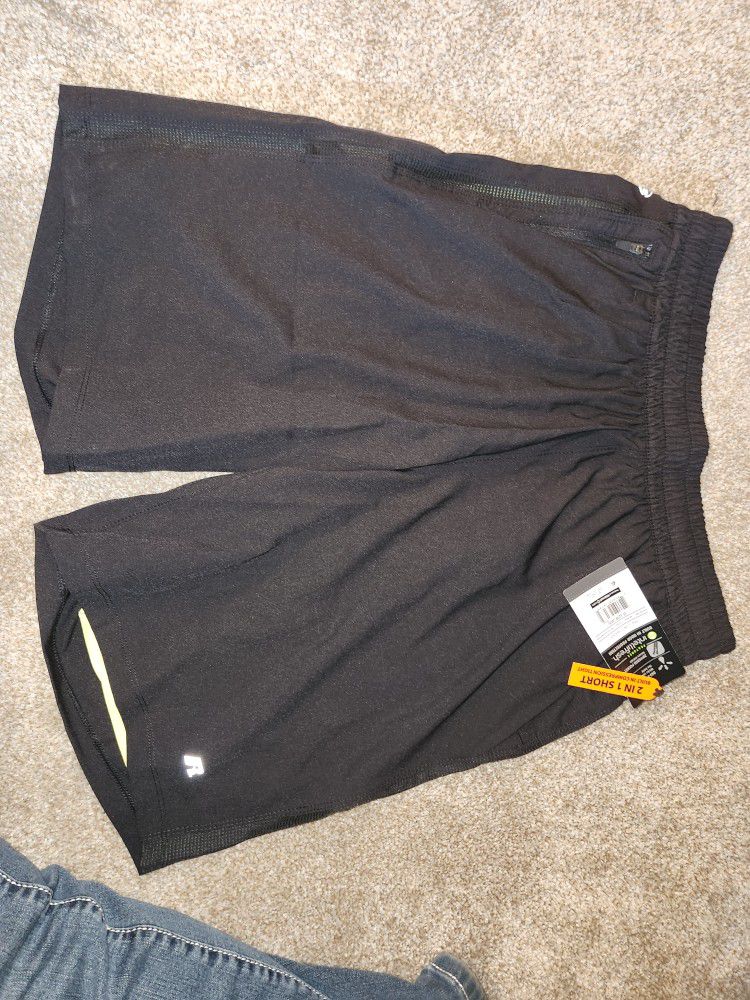Russell 2 in 1 shorts built in compression tight size S (29-30)
