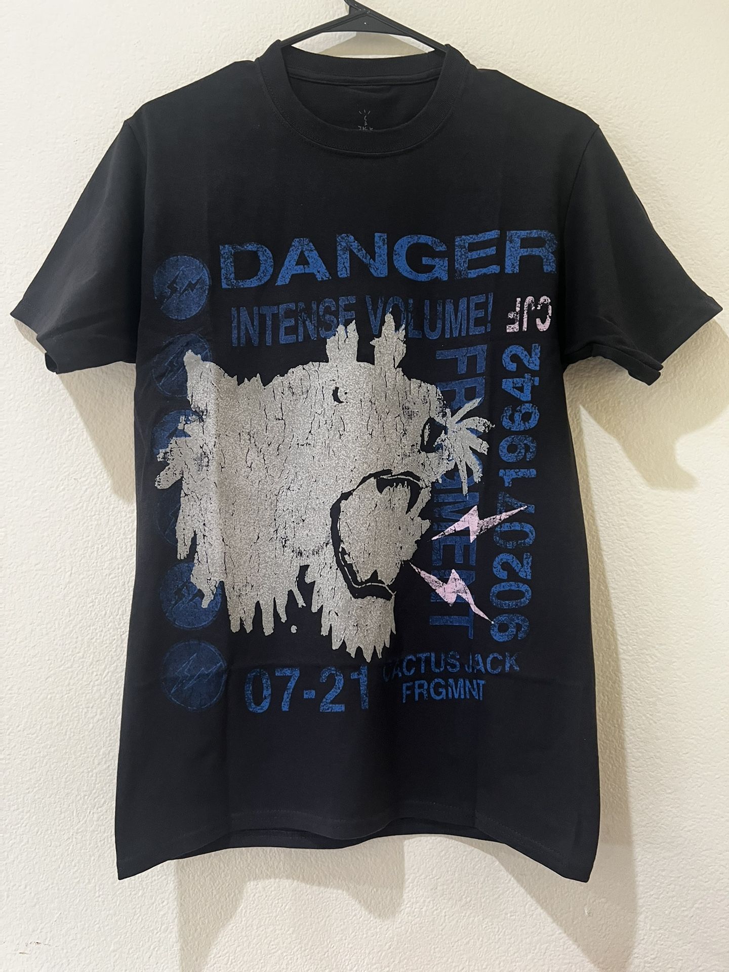 BRAND NEW Travis Scott Cactus Jack Fragment Danger Tee Size Small w/ Bag