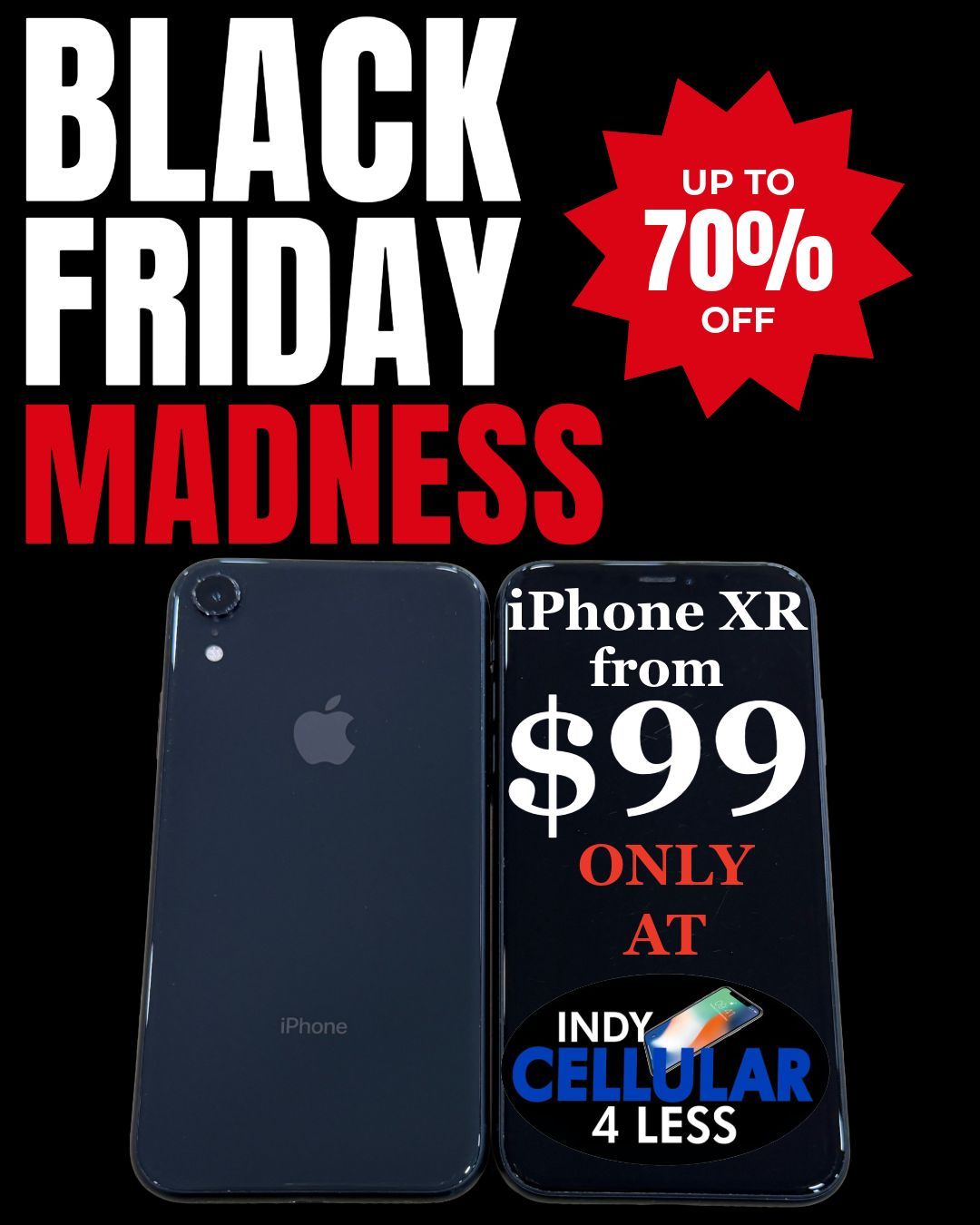 BLACK FRIDAY DEAL #1 IPHONE XR UNLOCKED FROM $99