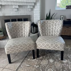 Set of 2 Upholstered Accent Chairs