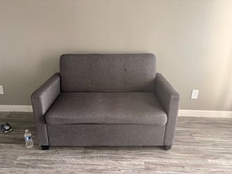 Gray Fabric Loveseat Sofa