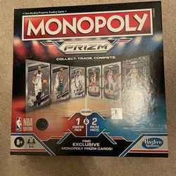 Prizm Nba Basketball Monopoly Prizm Sports Card Board Game with 1 Starter Pack 2 Prizm Packs 