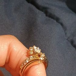 14k Gold Natural Diamond Ring 