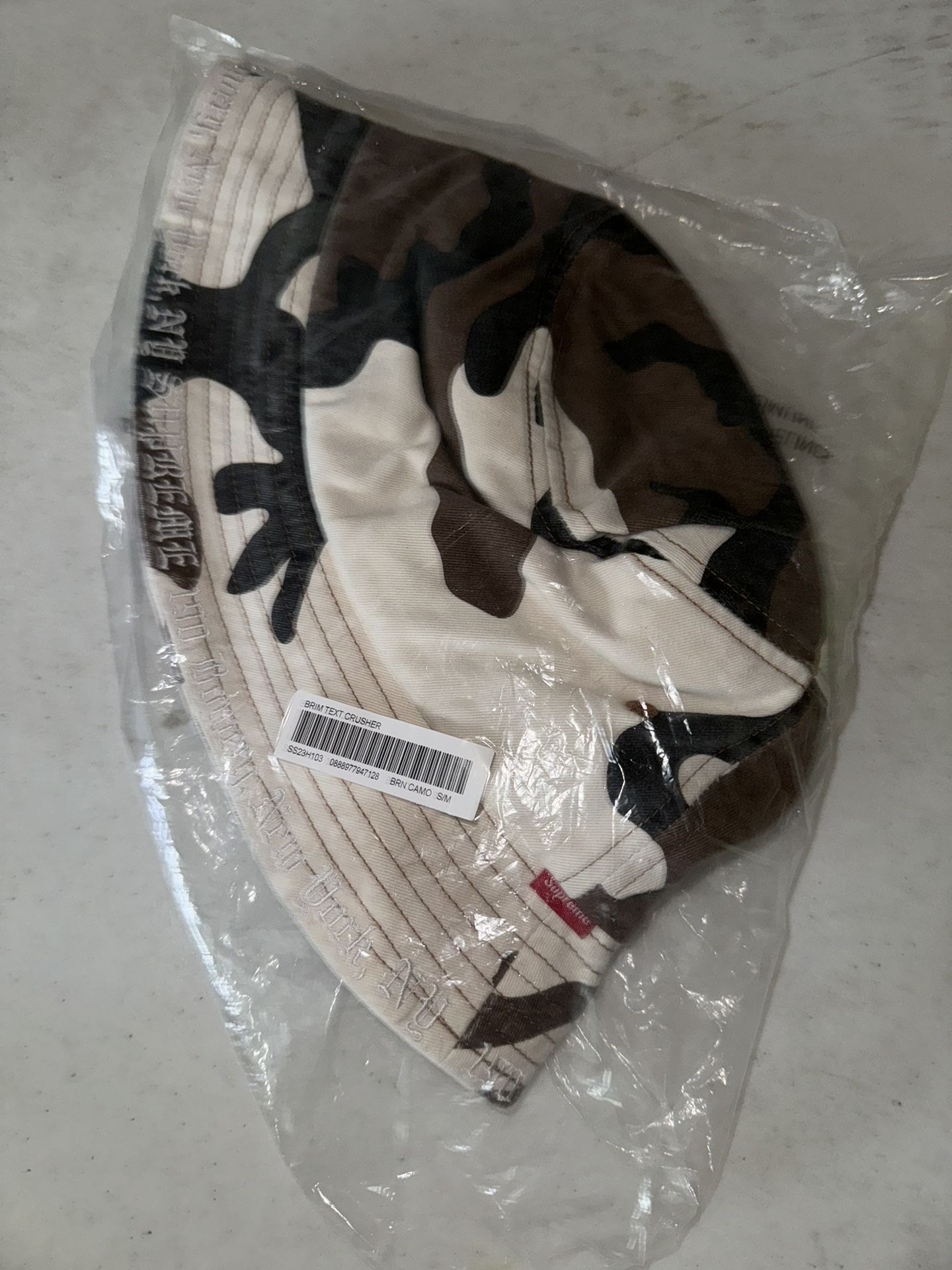 Supreme Embroidered Brim Crusher