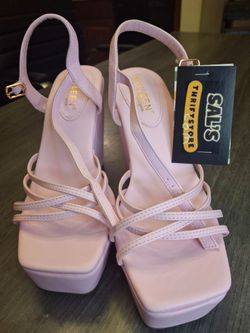Pink Dress Wedge Shoes Women's Size 7.5 Casual Travel Party Girls Work