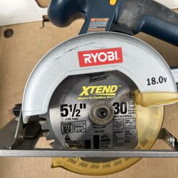 RYOBI 5 1/2” SAW BATTERY 18V 30 Tooth Carbide Blade