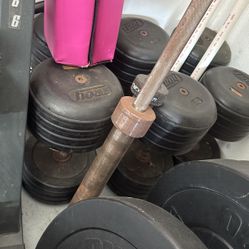 75 And 70lb Dumbell Sets
