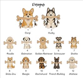 Keyholder Dog Designs made of Wood