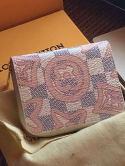 Louis Vuitton Damier Azur Tahitienne Clemence Wallet W/ Box &