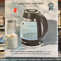 Chefman Fast-Boil 1.8L infuser Kettle Brand New In Box