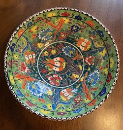 Hand-Painted Turkish Ceramic Bowl – Large Decorative Serving Bowl
