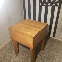 Butcher Block Counter On Wheels