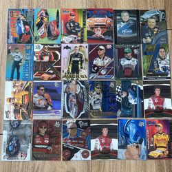 24 vintage NASCAR inserts and shiny sports cards must take all !  