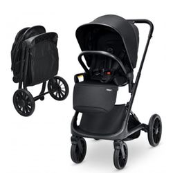 2 In 1 Convertible Baby Stroller With Oversized Storage Basket BB5619BK