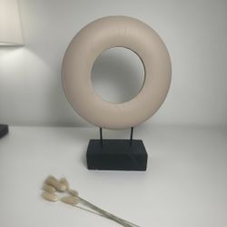 Minimalist Art Sculpture Tan Matte 16" tall