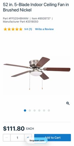 5-blade indoor ceiling fan