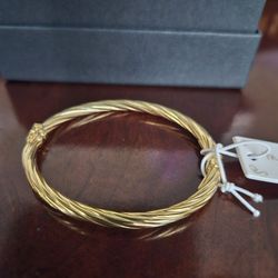 New Mia Fiore Made In Italy 18kt Gold Plated over sterling silver .925 Bracelet 