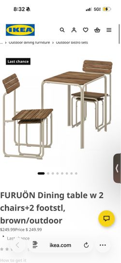Patio table and chairs