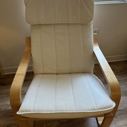 Used IKEA POÄNG Chair and Ottoman Set