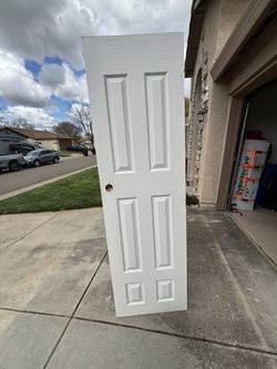 White pantry door