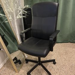 Office Chair Leather Black 