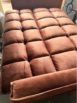 Brown microfiber chaise lounge chair