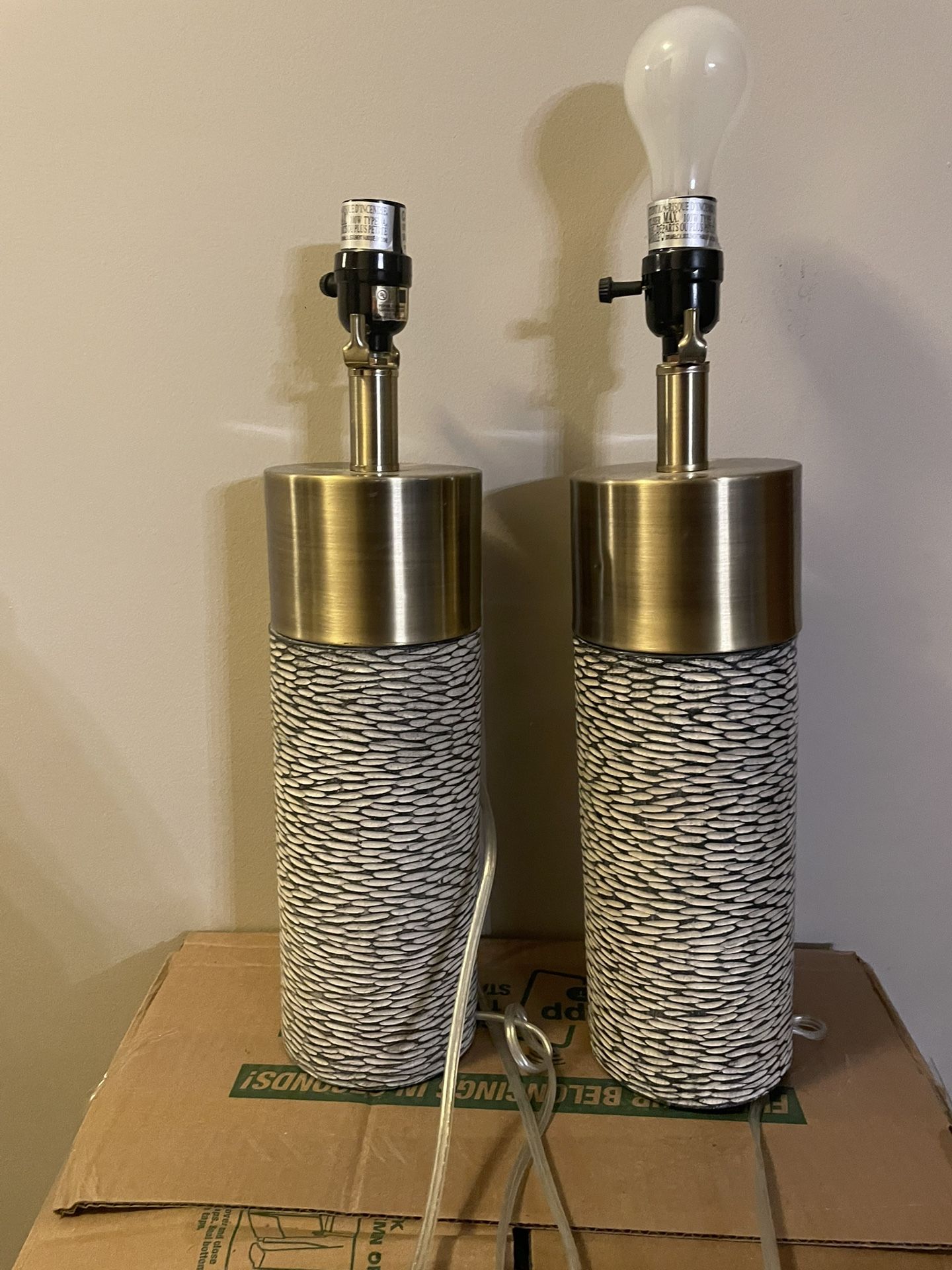 2 Lamps no Shades