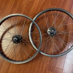 20” Araya 7x + Suzue Hubs Wheelset BMX Pk Ripper Diamondback Silver Streak Se Racing Skyway Mags SR Hubs
