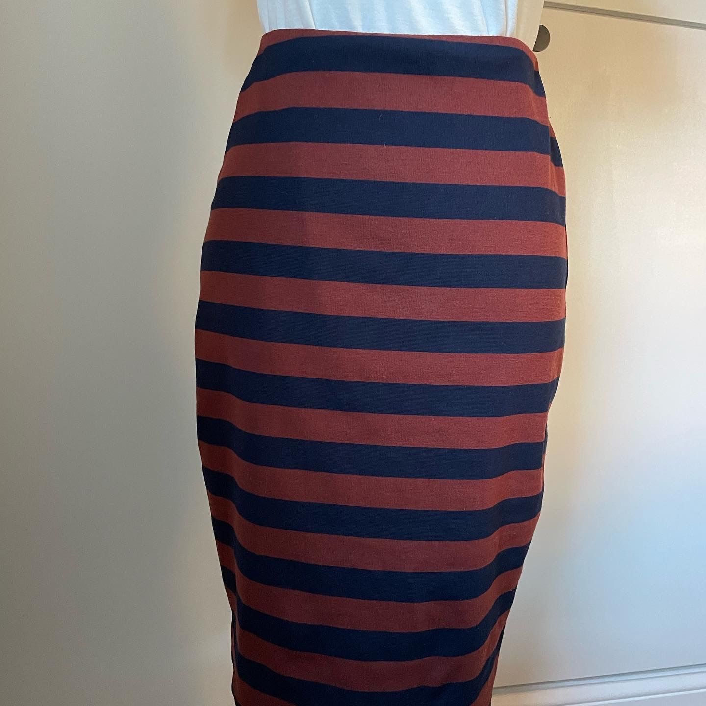 The Limited Navy & Rustic Striped Pencil Skirt Size 0