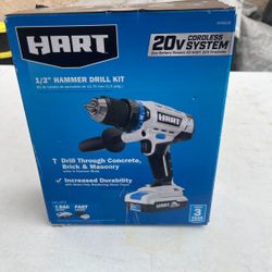 HART 20-Volt 1/2-inch Cordless Hammer Drill Kit, Gen2