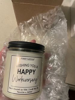 Work anniversary candle