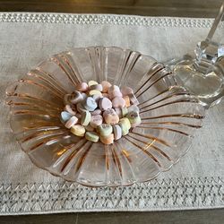 This is a vintage pink depression glass dish in the Anchor Hocking "Old Cafe" pattern. 1930s