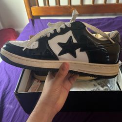Men’s Black and White Bape Sneakers
