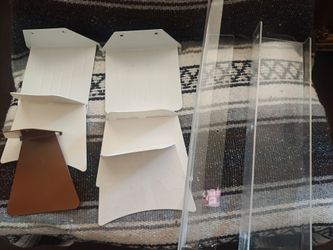 Bathroom shelves/ floating ceramic/ acrylic shells