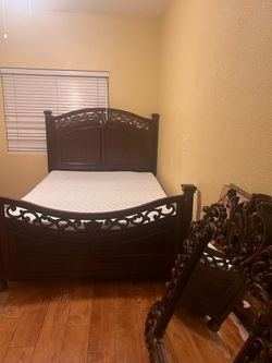 Wooden bed frame king