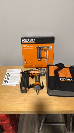 RIDGID Pneumatic 18-Gauge 2-1/8 in. Brad Nailer with CLEAN DRIVE Technology, and Tool Bag