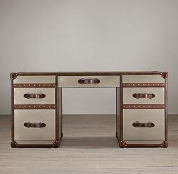 Restoration Hardware “trunk” desk plus chair