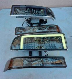 98-04 Chevrolet S10 Blazer LED DRL Headlights Luces Micas Calaveras Faros Faroles Focos Headlamps Chevy