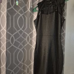 Sparkly Black Lace Dress 