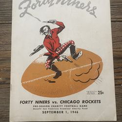 Forty Niners vs Chicago Rockets September 1, 1946 Program