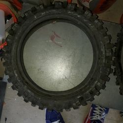 Dirt Bike Tires   90/100-14  Size One Dunlop  And One Starcross 
