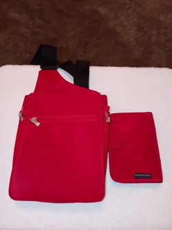New Travelon Red Nylon Purse & Wallet/ ID Holder