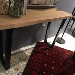 Console table 51", American oak mill tea tree live edge contemporary